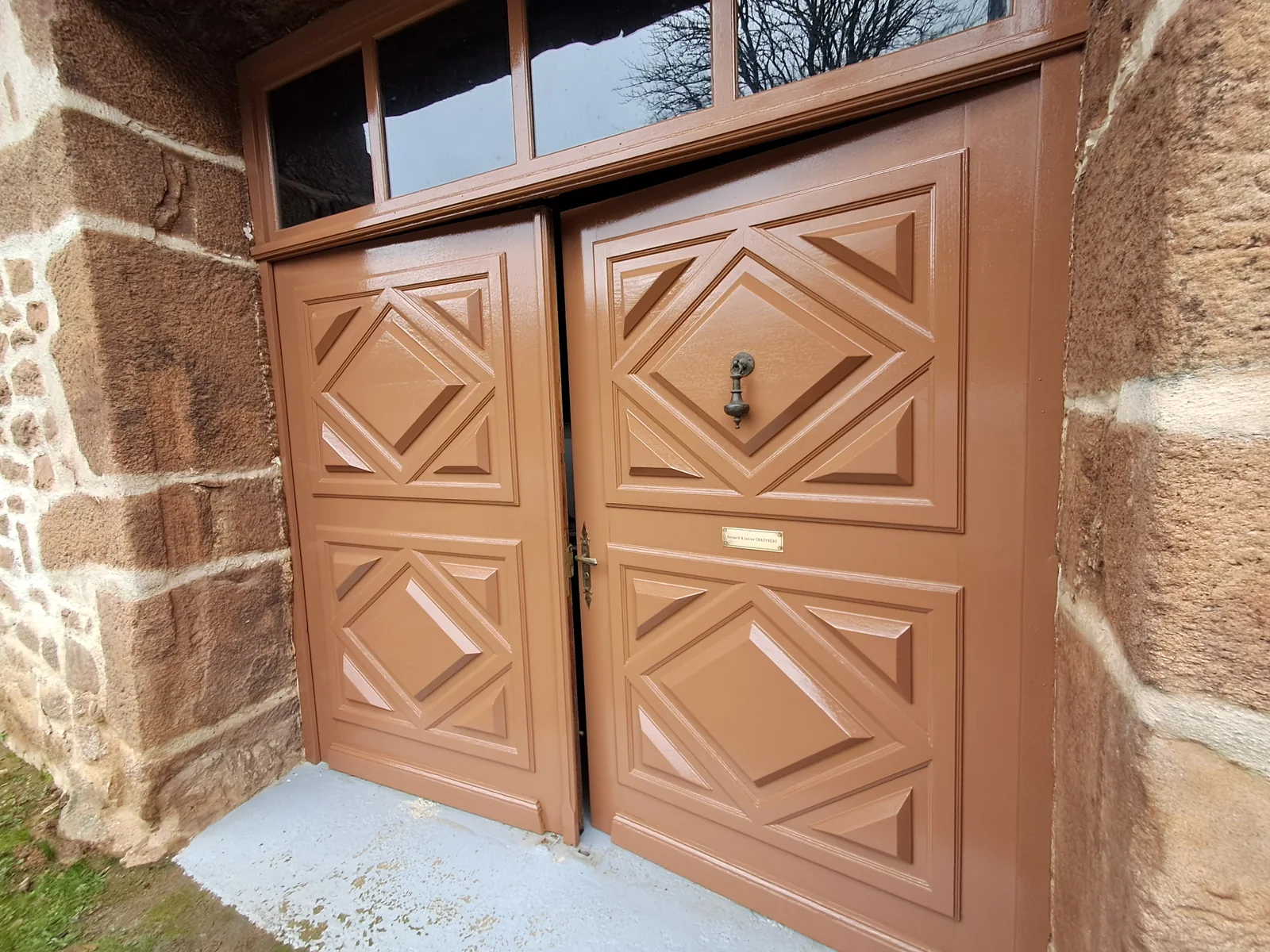 Après rénovation porte bois restaurée — résultat peinture Limoges Chardelin Renov